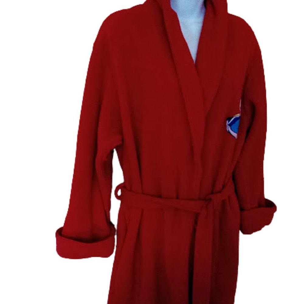 Red Plushy Robe Size Medium - Picture 2 of 4